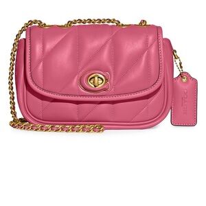 Pink Quilted Coach Bag